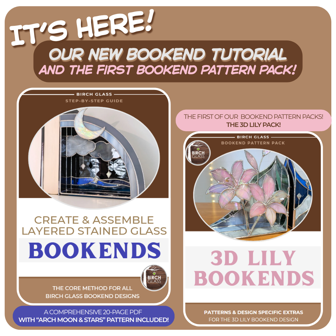 3D Pattern • 3D Lily Bookends & Stained Glass Pattern (PATTERN ONLY)