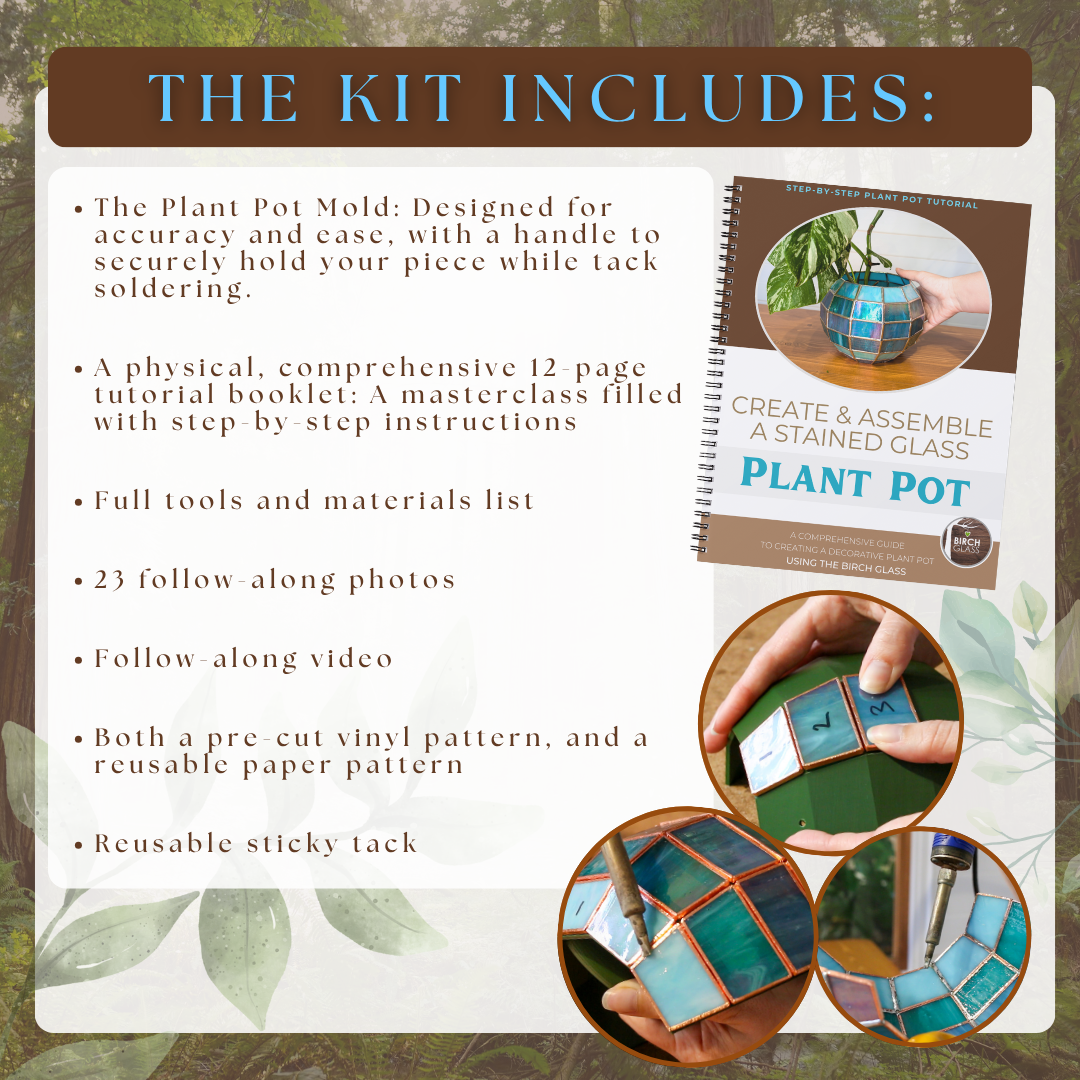 PLANT POT MOLD & TUTORIAL BOOKLET | Stained Glass