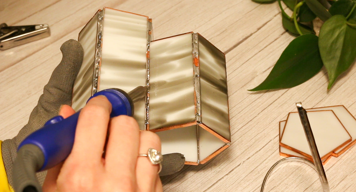 TUTORIAL • Pentagon Desk Organizer (Full Instructions & Bonus Video) Stained Glass Pattern