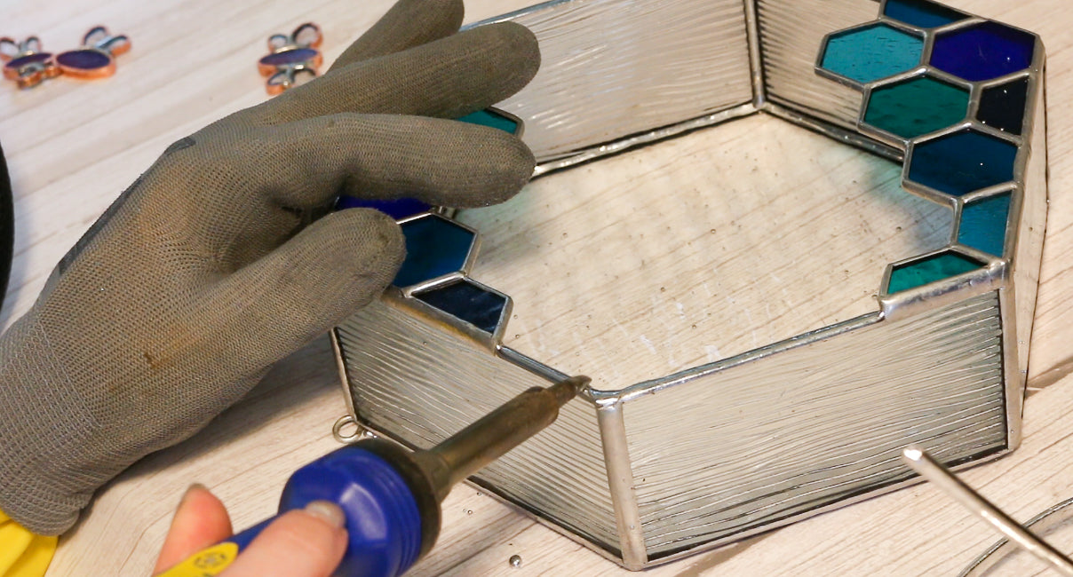 TUTORIAL • Honeycomb Shelf Wall Hanging (Full Instructions & Bonus Video) Stained Glass Pattern
