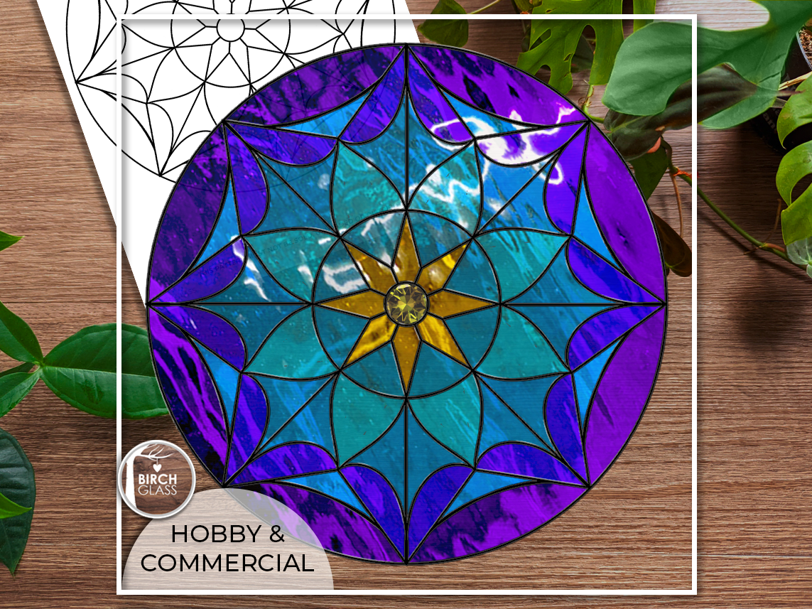 pattern-star-snowflake-stained-glass-pattern-birch-glass for Free Printable Stained Glass Snowflake Patterns PATTERN • Star Snowflake Stained Glass Pattern – Birch Glass for Free Printable Stained Glass Snowflake Patterns