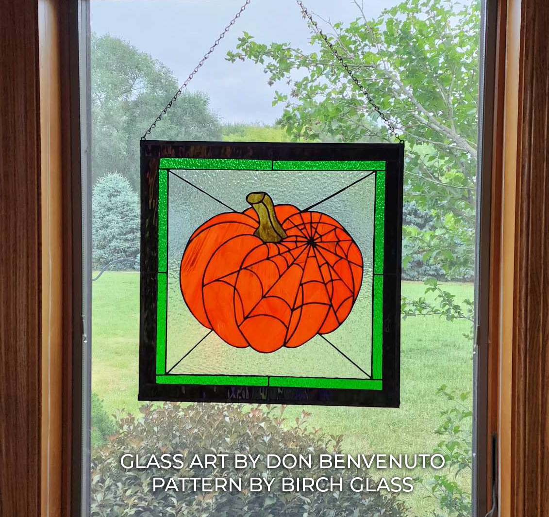 PATTERN • Spiderweb Pumpkin Stained Glass Pattern