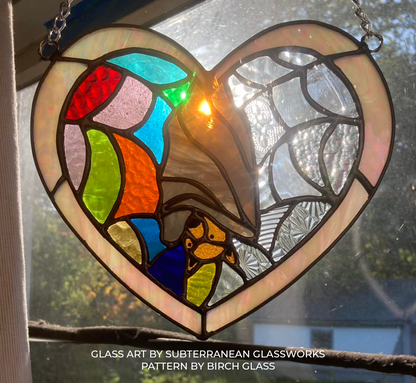 PATTERN • Bat Heart Stained Glass Pattern