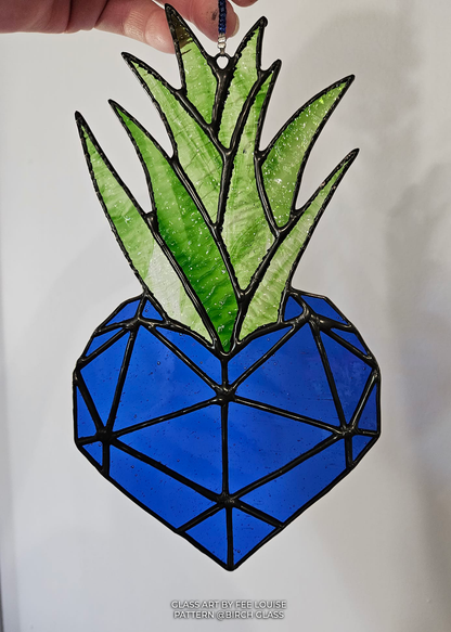 PATTERN • Geometric Succulents Stained Glass Pattern