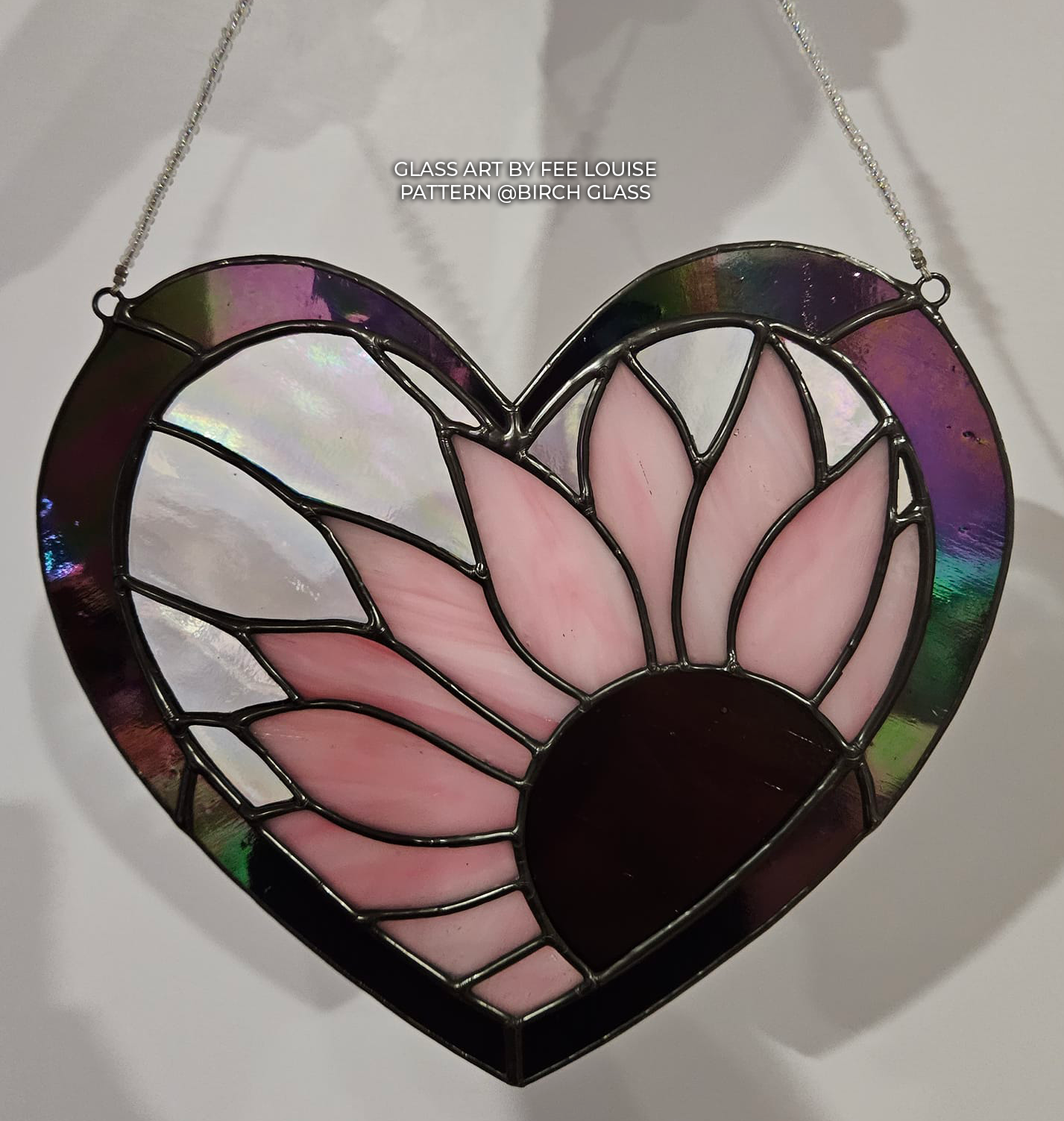 PATTERN • Sunflower Heart Stained Glass Pattern