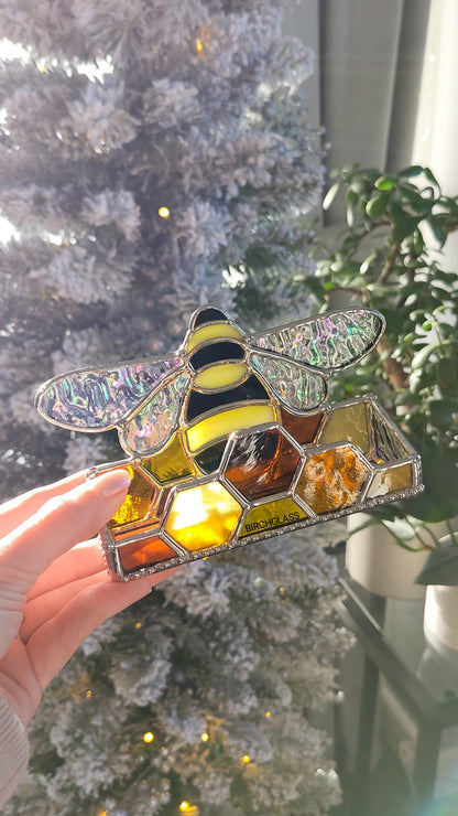 TUTORIAL • Bee Business Card Holder (Full Instructions & Bonus Video) Stained Glass Pattern