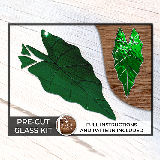 Precut Alocasia Leaf Kit - Stained Glass, Mosaics & More