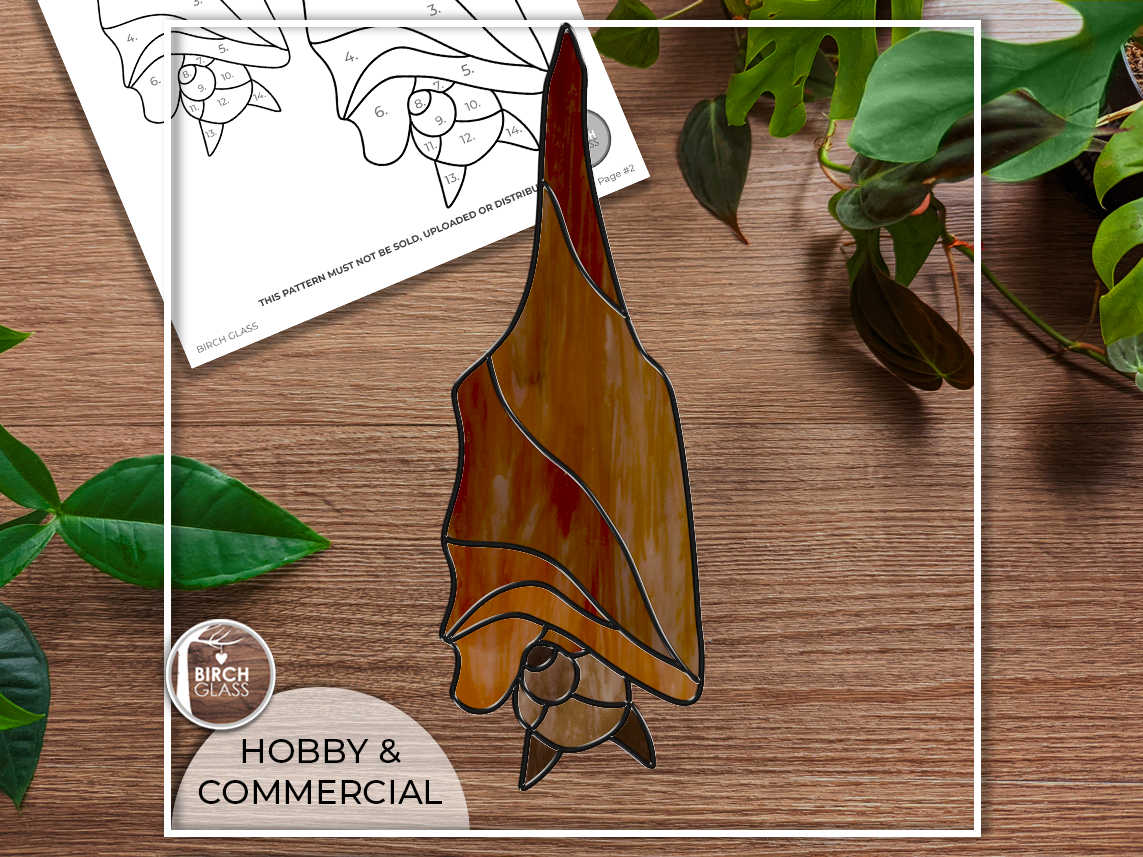 PATTERN • Cozy Bat Stained Glass Pattern