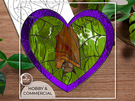 PATTERN • Bat Heart Stained Glass Pattern