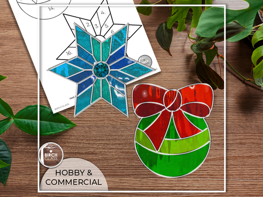 PATTERN • Bauble & Snowflake Stained Glass Pattern