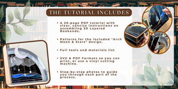 TUTORIAL • 3D Layered Bookends & Stained Glass Patterns