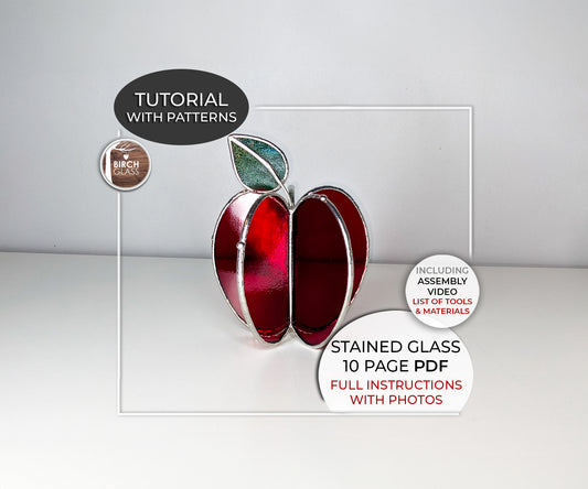 TUTORIAL • 3D Apple (Full Instructions & Bonus Video) Stained Glass Pattern
