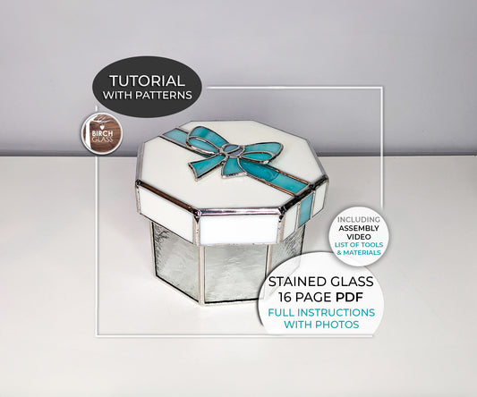 TUTORIAL • Octagon Gift Box (Full Instructions & Bonus Video) Stained Glass Pattern