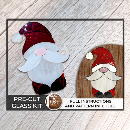 Precut Christmas Gnome Kit - Stained Glass, Mosaics & More