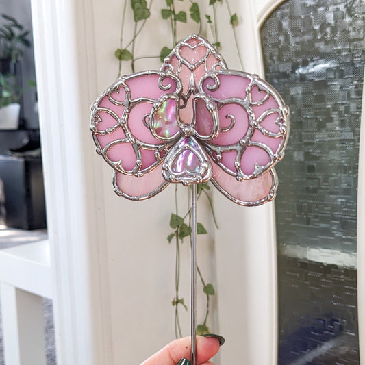 Pink Sweetheart Orchid Plant Stake