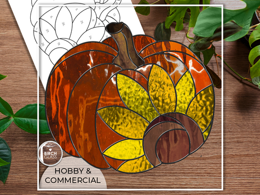 PATTERN • Sunflower Pumpkin Stained Glass Pattern
