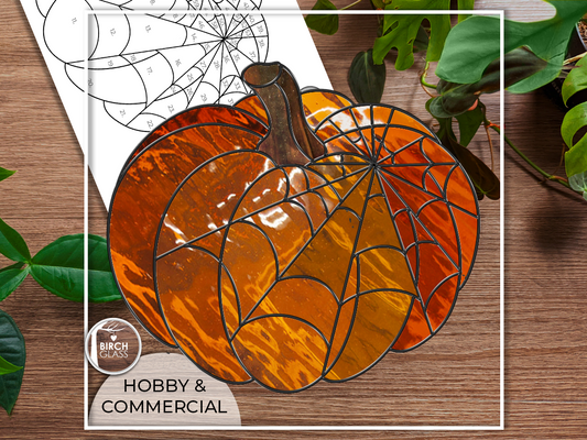 PATTERN • Spiderweb Pumpkin Stained Glass Pattern