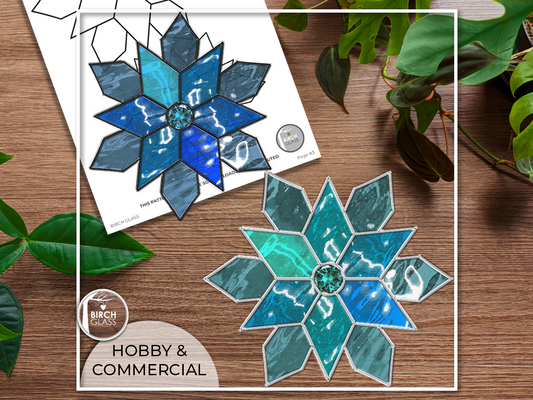 PATTERN • Simple Snowflake Stained Glass Pattern
