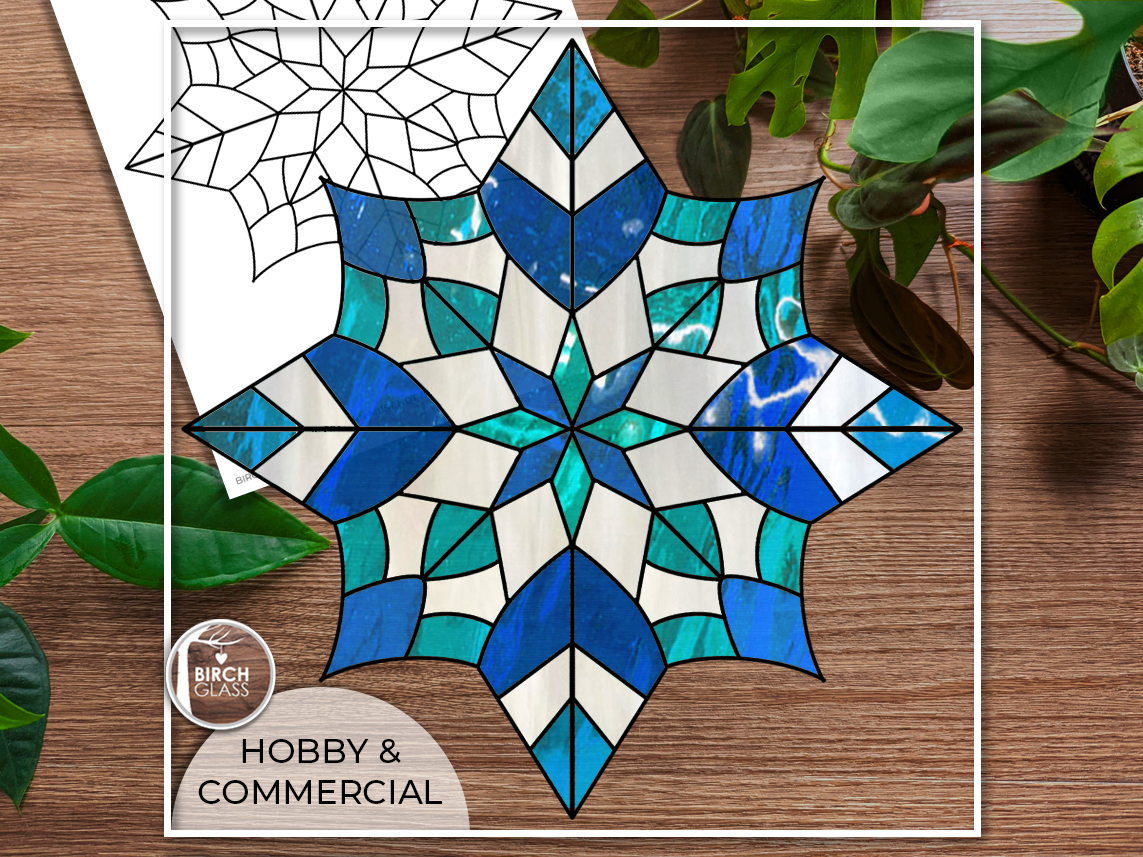 PATTERN • Snowflake #2 Stained Glass Pattern