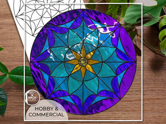 PATTERN • Star Snowflake Stained Glass Pattern