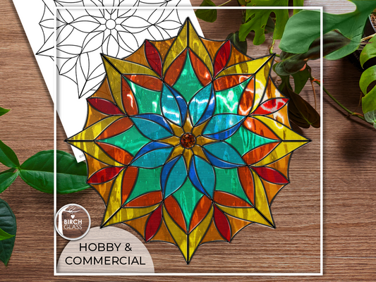 PATTERN • Sunrise Mandala Stained Glass Pattern