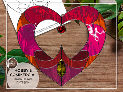 PATTERN • Tiara Heart Stained Glass Pattern