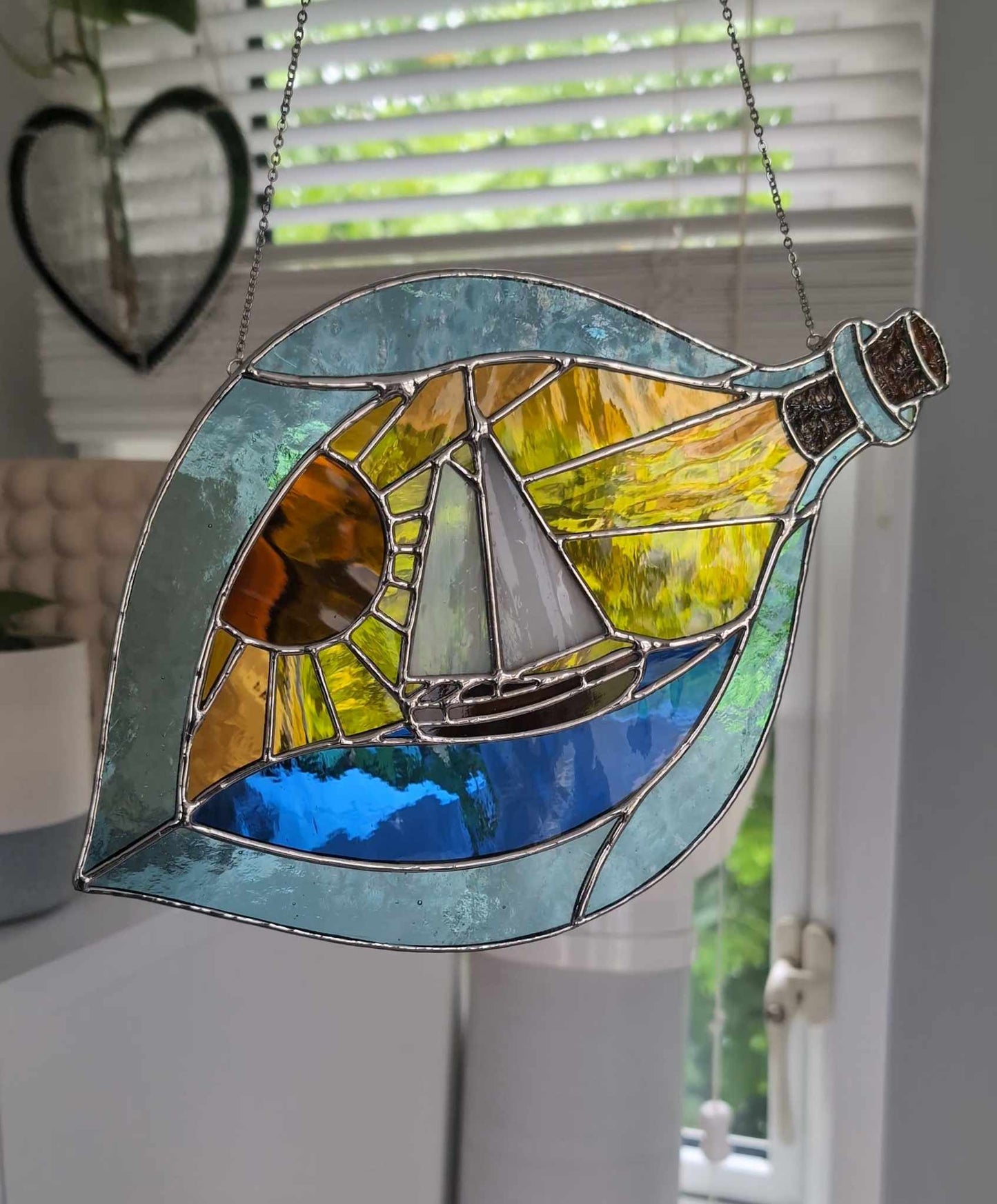 PATTERN • Boat Bottle Stained Glass Pattern