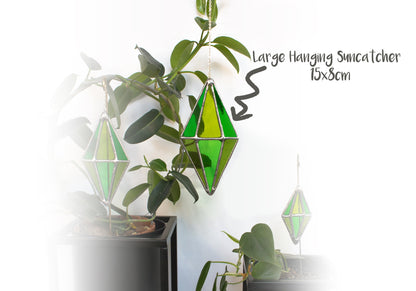 Plumbob Sims Inspired Glass Suncatcher & Plant Stakes - Sims 4 Gift