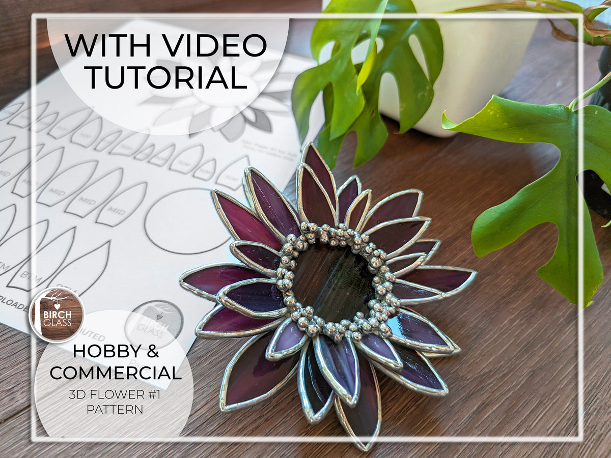 PATTERN • 3D Flower (With Video Tutorial) – Birch Glass