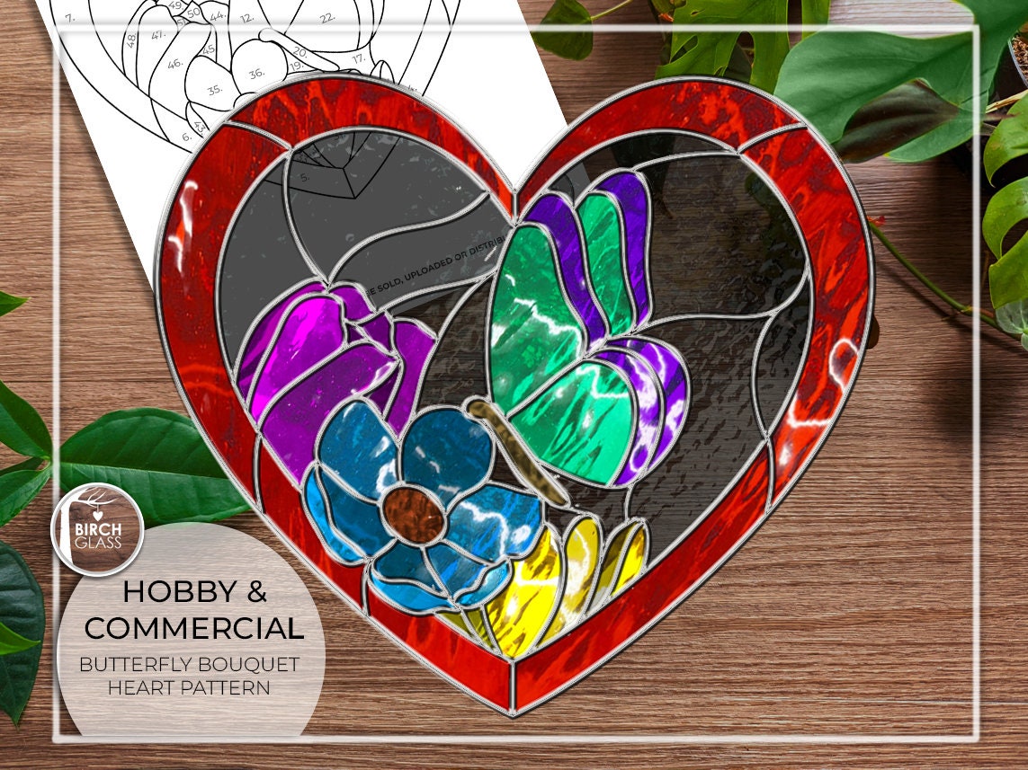 PATTERN • Butterfly Bouquet Heart